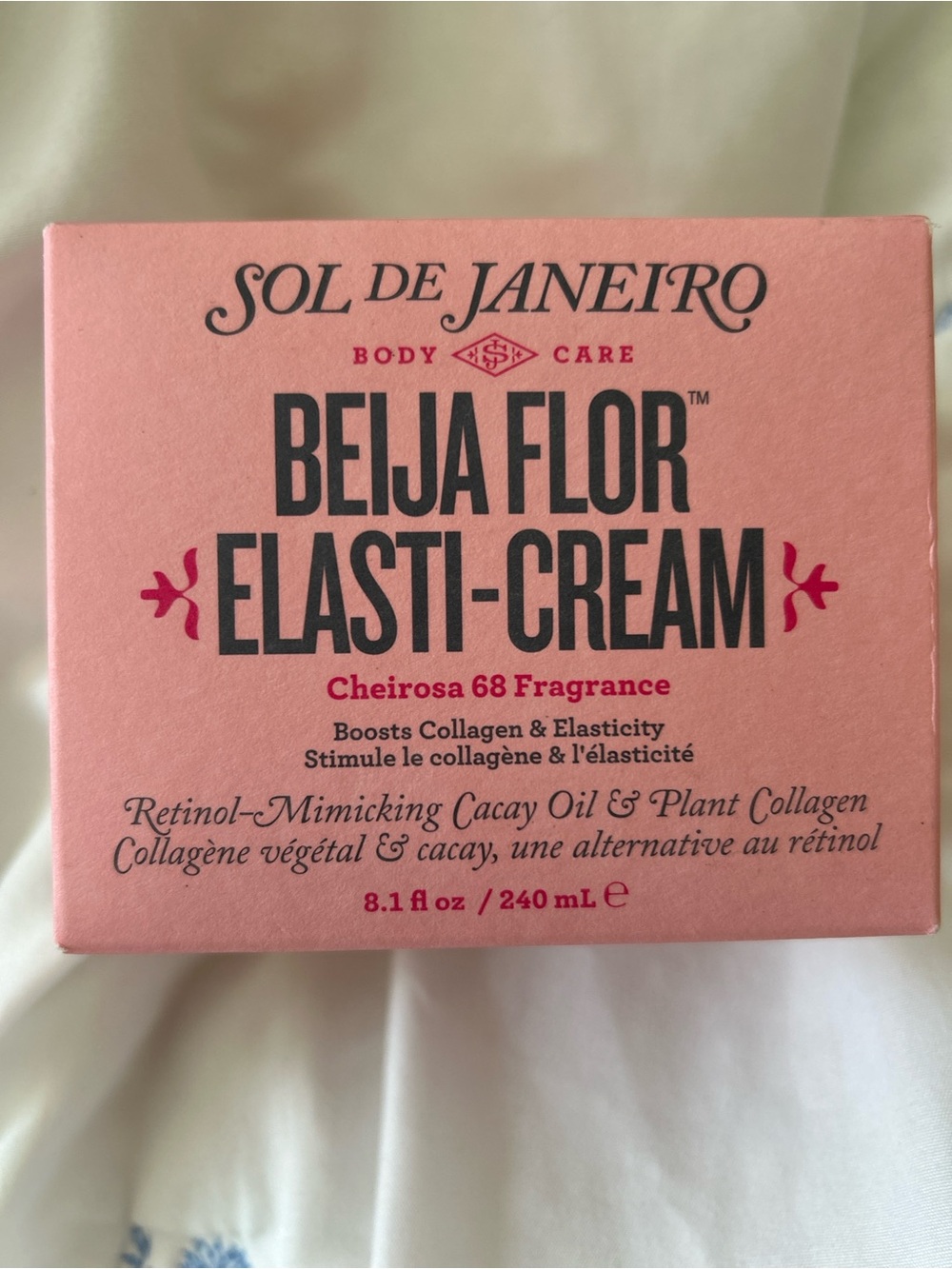 NWT Sol de Janeiro Pink Beija Flor Elasti-Cream Body Moisturizer in Cheirosa 68